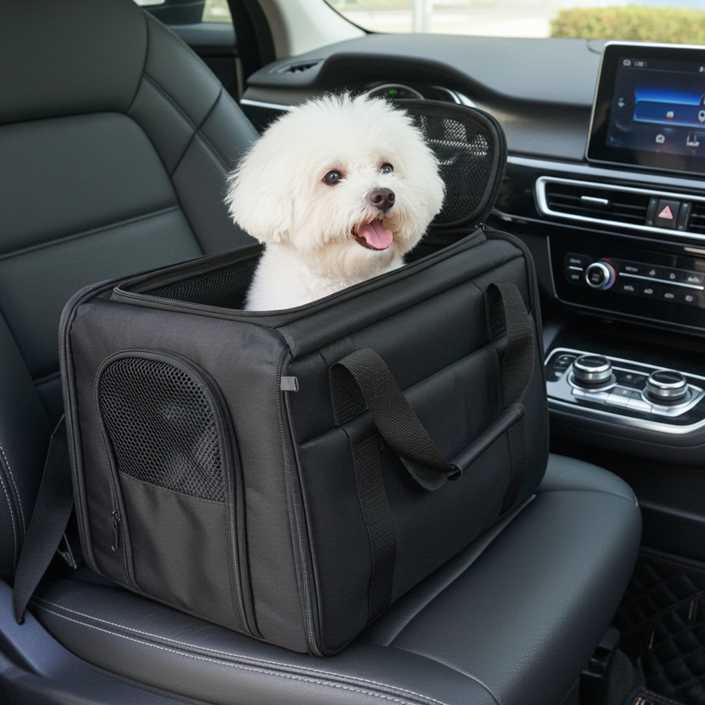 Gloria Kangaroo — Zaino Trasportino di Lusso per Cani e Gatti | Nero