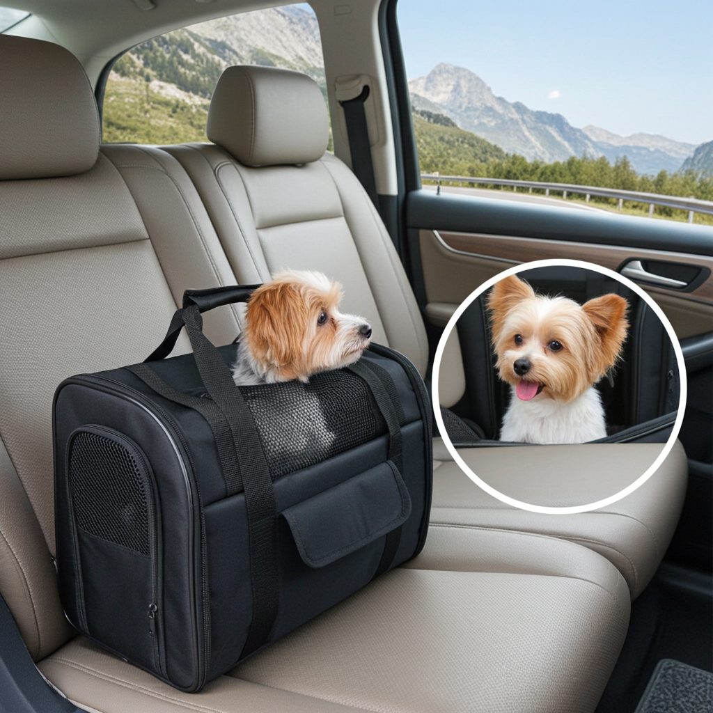 Gloria Kangaroo — Zaino Trasportino di Lusso per Cani e Gatti | Nero