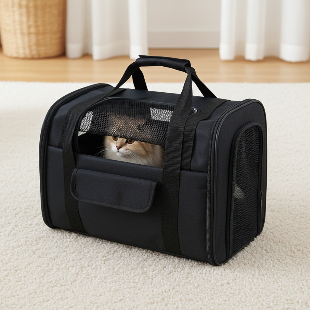 Gloria Kangaroo — Zaino Trasportino di Lusso per Cani e Gatti | Nero