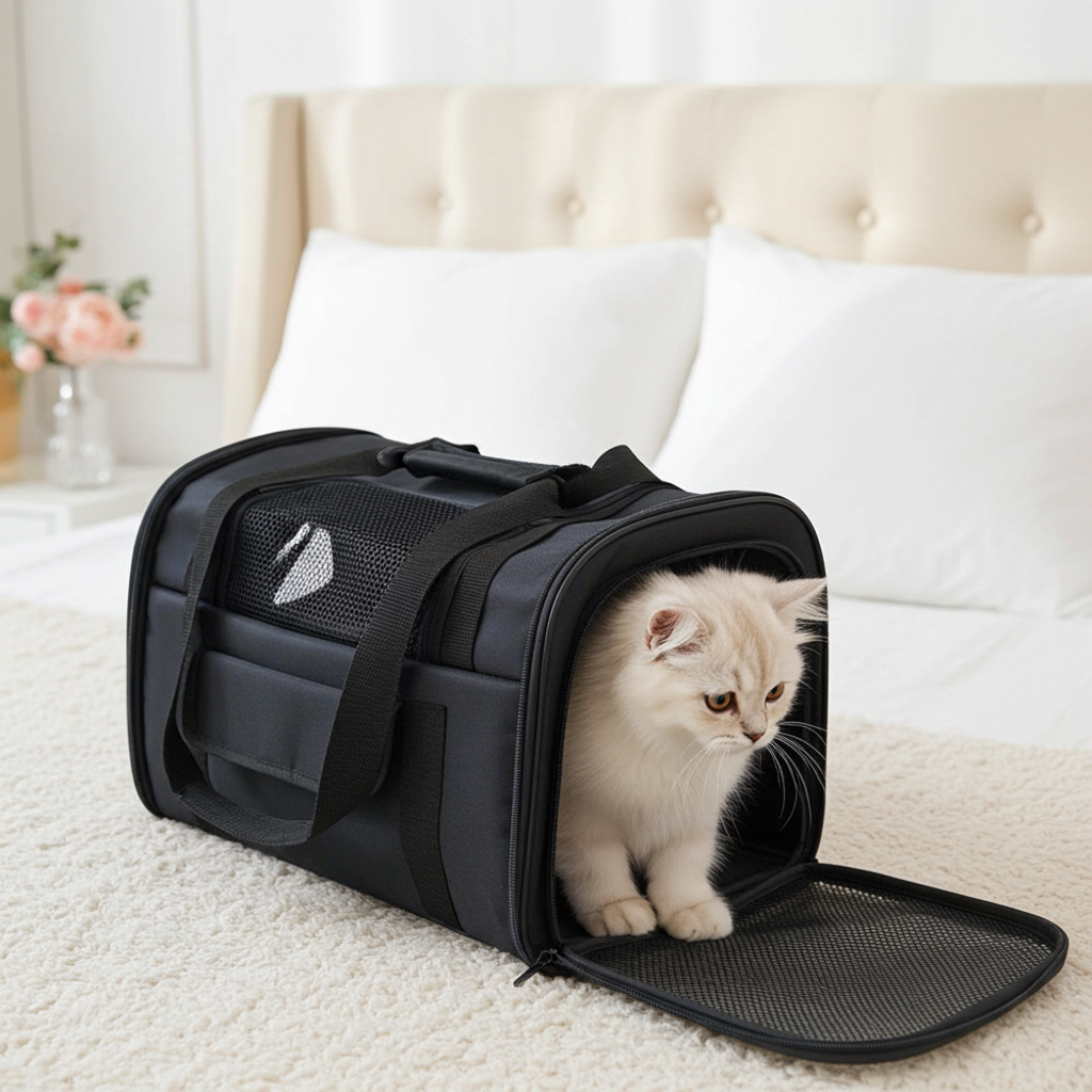 Gloria Kangaroo — Zaino Trasportino di Lusso per Cani e Gatti | Nero