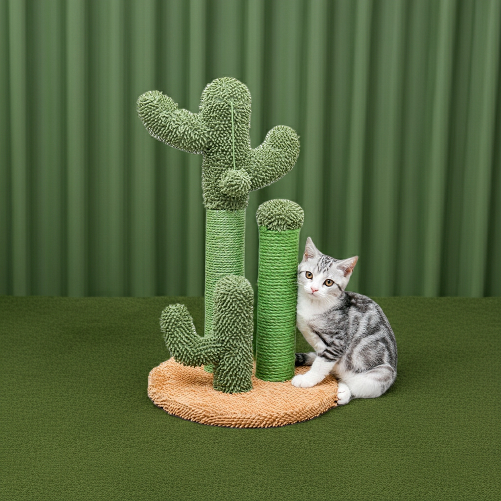 Albero Tiragraffi per Gatti a Forma di Cactus | Cactus Cat Tree Toy