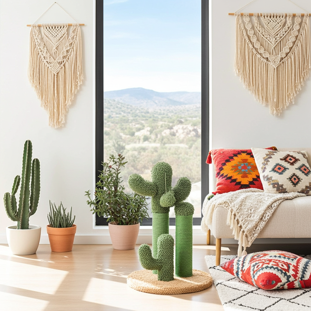 Albero Tiragraffi per Gatti a Forma di Cactus | Cactus Cat Tree Toy